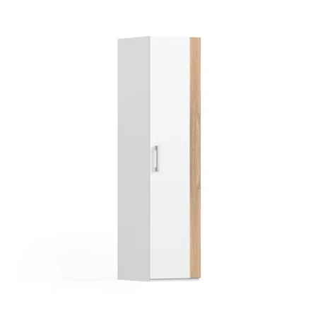 Kledingkast voor bij bedkast 50x56x208 cm wit/bruin